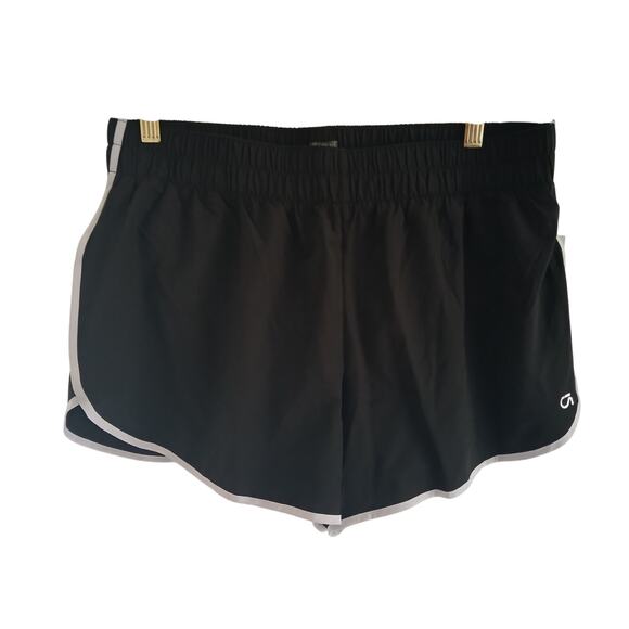 GAP Fit Running Shorts Black White Side Pockets Interior Draw Cord NWT Large - Picture 1 of 10